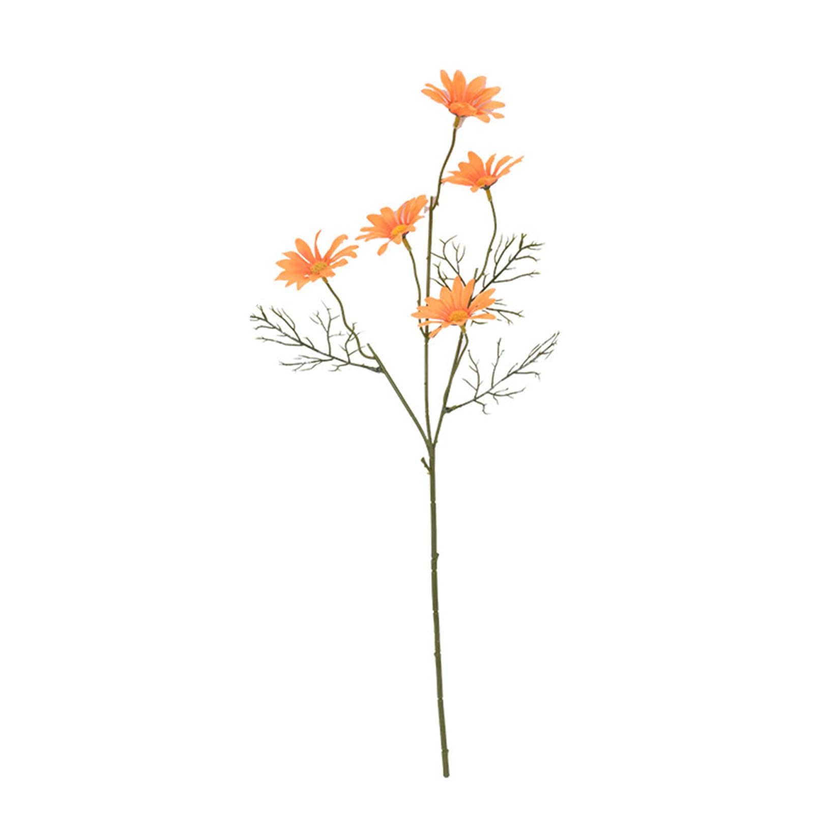 Ikosora Artificial Flower, 10Pcs Artificial Flower Fake Daisy Decoration, Artificial Silk Daisies with Stems Decoration Vase, Faux Daisies Window Wedding Indoor Outside Decoration (Champagne)