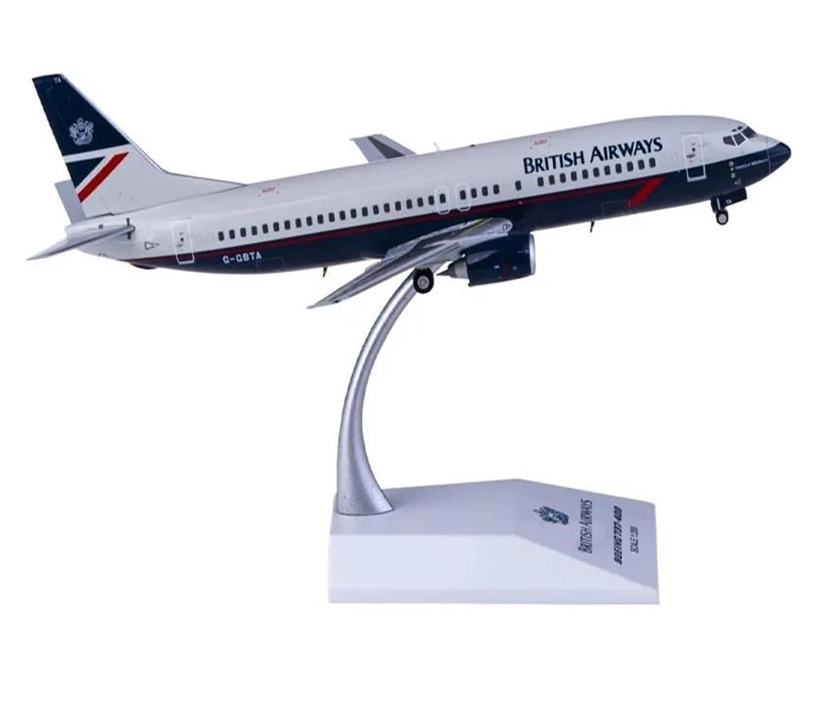 Modelo de avión 737-400 G-GBTA escala 1:200, regalo exclusivo de aleación para pilotos
