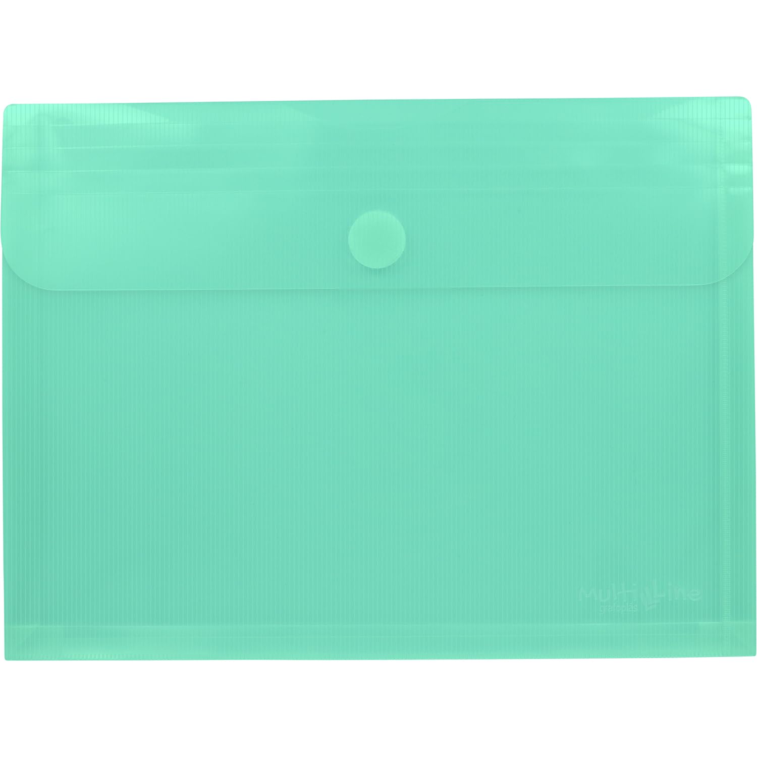 Grafoplas, Pack of 5 Plastic Folders with Gusseted Gusset 30 mm, Velcro Closure, Fools+, Mint Green, 33.5 x 25 cm