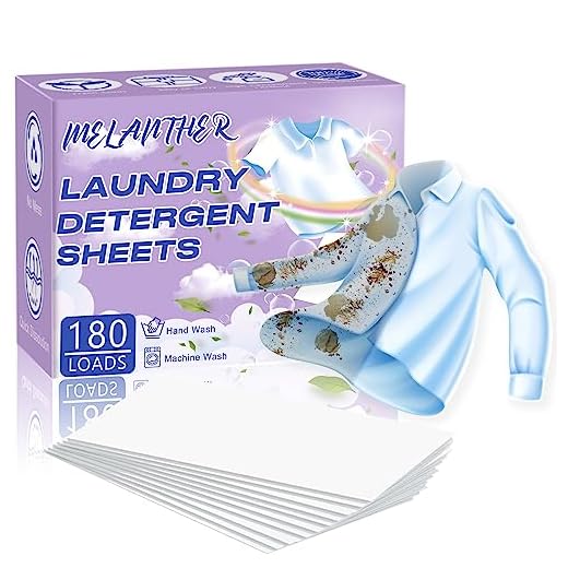 Laundry Detergent Sheets (180 Loads) - Eco Friendly Laundry Detergent, Biodegradable, Plastic Free| Great For Travel, Home, Dorms | Fresh Scent Hypoallergenic Laundry Soap Sheets Laundry Supplies