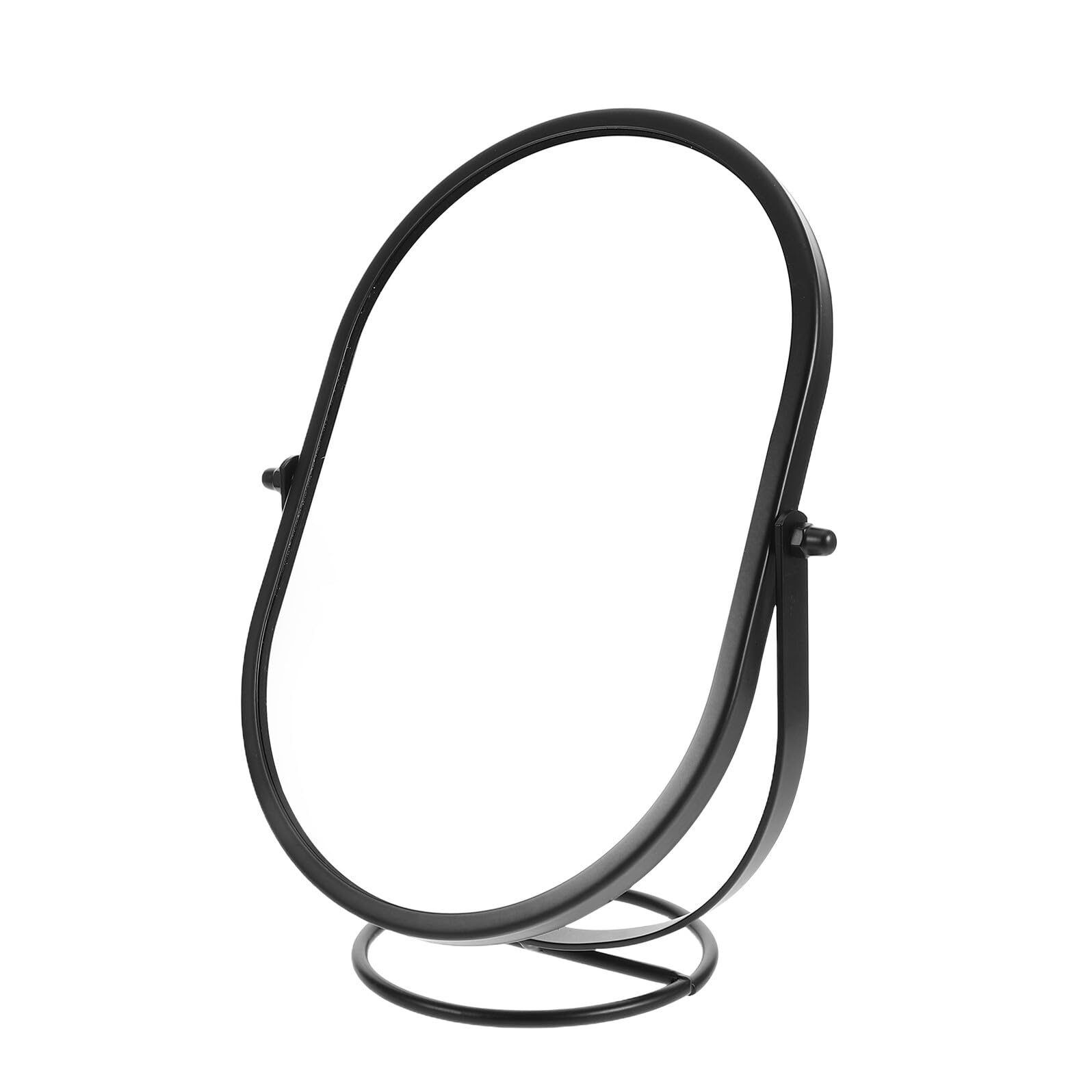 Miroir de bureau ovale noir pivotant 360 pour coiffeuse