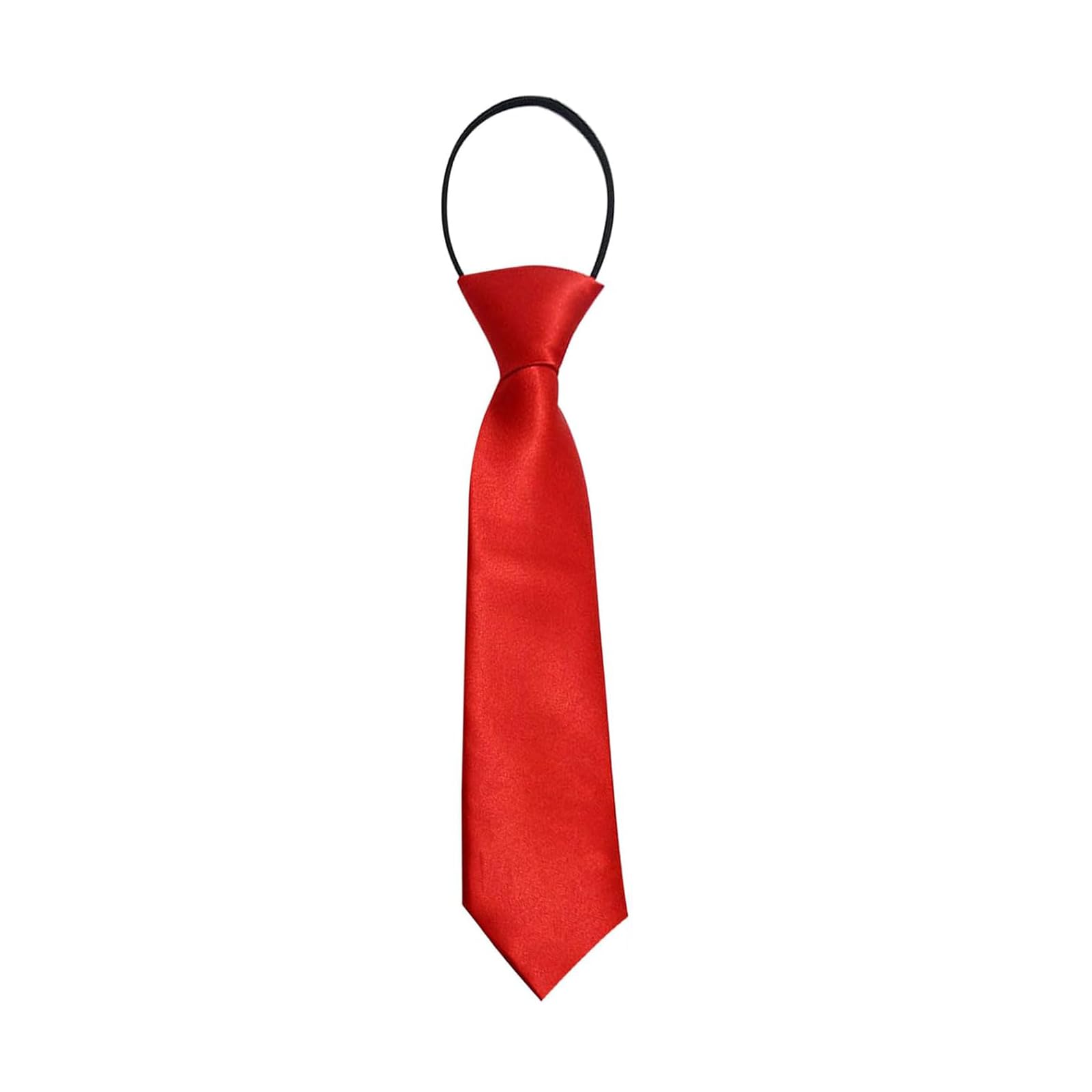 Jfgdvw Boys Red Kids Pre-Tied Tie, Elastic Satin Neckties, Simple And Stylish, For Formal Wear Wedding Prom Graduation School Uniforms (27Cm)