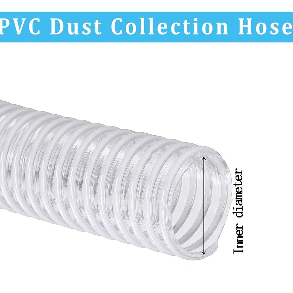 Manguera Recolección Polvo De PVC Para Aspiradora De Construcción，Mangueras Transparente 40/150/200mm Manguera Flexible Para Residuos De Polvo Y Humos(1m/3.28ft,140mm-5 1/2")