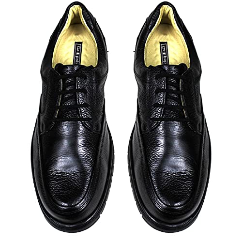 Sapato Social Masculino Confort Floater Bico Redondo Couro cor:Preto;Tamanho:42
