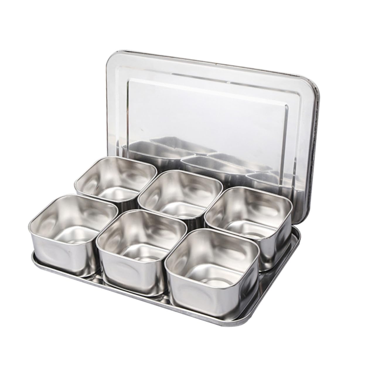 Alipis 1set Contenitori Per Condimenti Inossidabile Organizer Da Cucina Con Scomparti Per Spezie Design Pratico Per Risparmio Di Spazio e Conservazione Delle Erbe Aromatiche