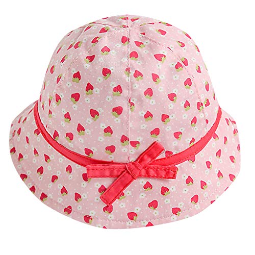 Julhold Sommer Kinder Baby Mädchen Neue Freizeit Nette Frucht Drucken Bowknot Strandkappe Prinzessin Sonnenschutz Hüte