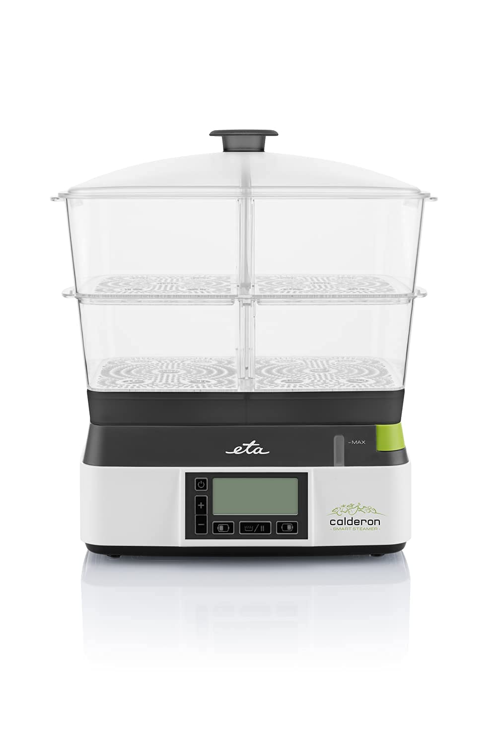 ETA Elektrische Dampfgarer 11l 2 Transparente Behälter 6 Automatische Programme