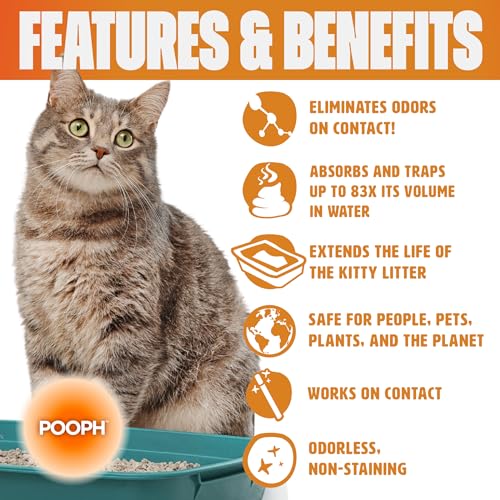 Pooph Litterizer – The litter box civilizer | Cat Litter Deodorizer | Absorbs Moisture & Odor | Cat Litter Scent Deodorizer | Non-Toxic, Eco-Friendly, Fragrance-Free | Safe for Pets and People | 16oz Pooph Litterizer – The litter box civilizer | Cat Litter Deodorizer | Absorbs Moisture & Odor | Cat Litter Scent Deodorizer | Non-Toxic, Eco-Friendly, Fragrance-Free | Safe for Pets and People | 16oz