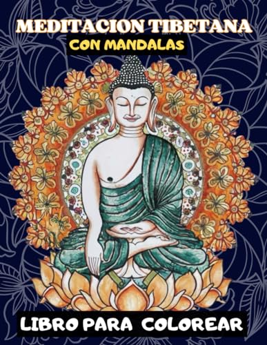 Libro para colorear budista- meditación tibetana, espiritualidad