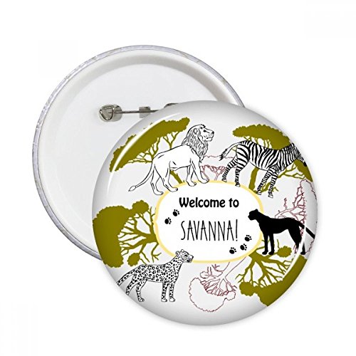 Badge rond faune africaine idéal pour la décoration de vos vêtements et sacs