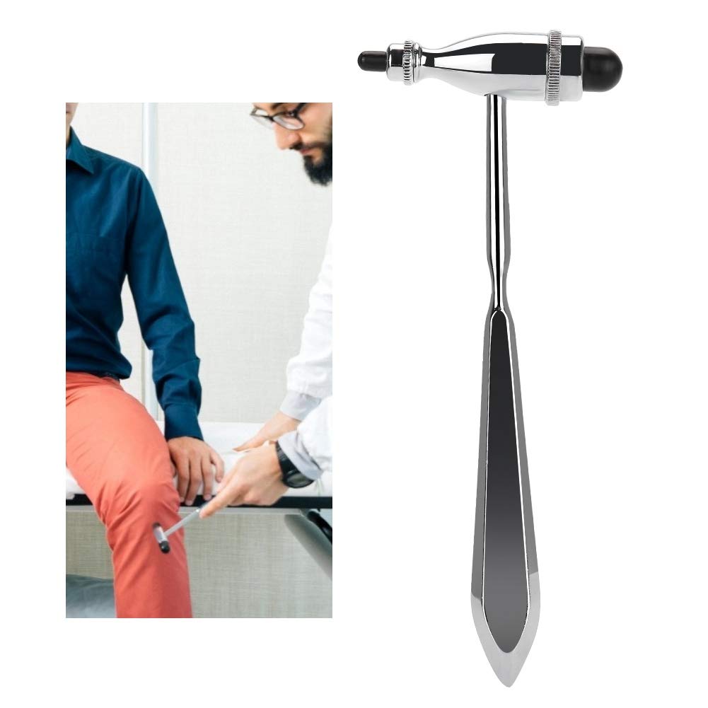 Marteau à Réflexes Neurologique, Marteau à Percussion Multifonctionnel en Silicone et Alliage de Zinc pour Examens Neurologiques et Réflexes Musculaires