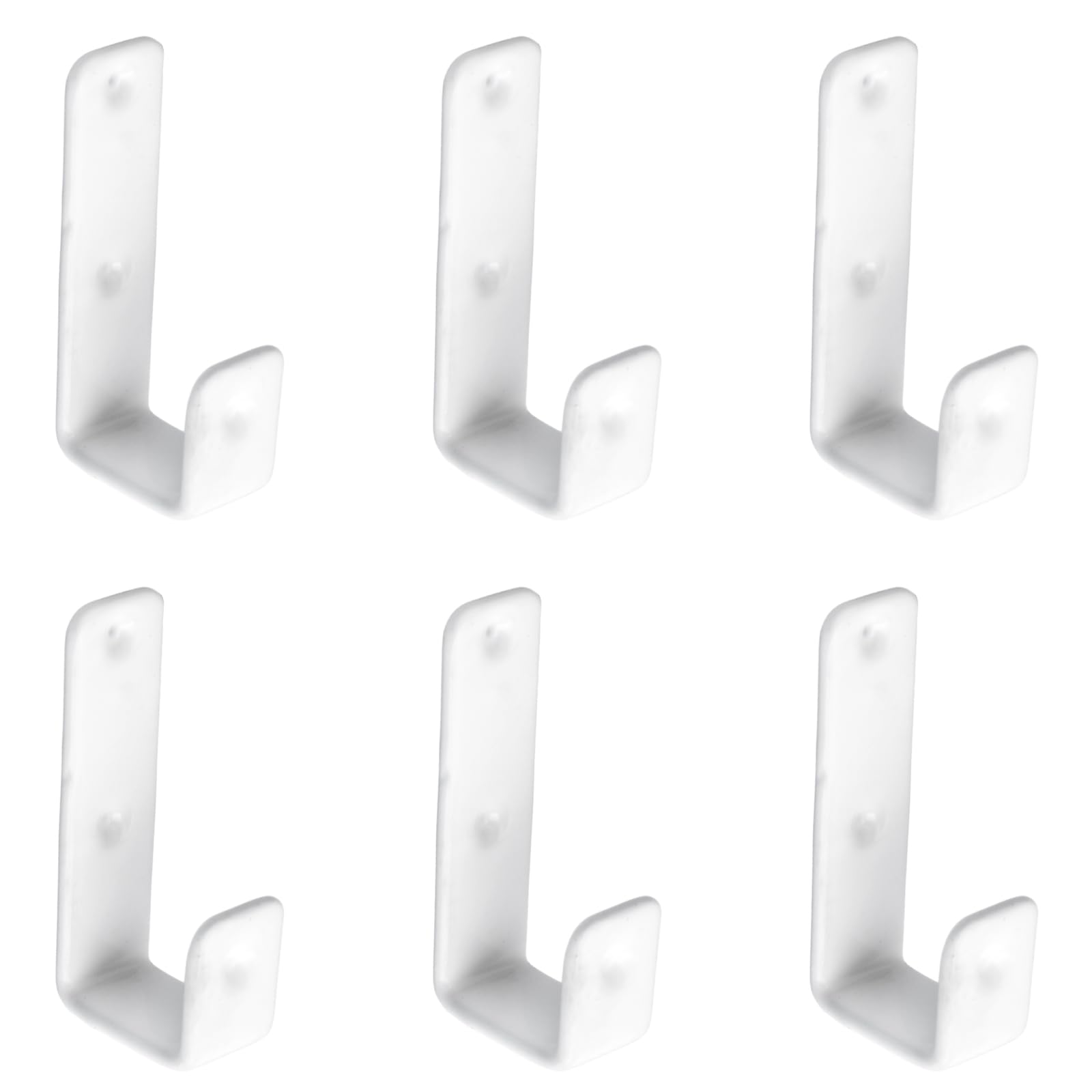 Morobor White 6Pcs Pvc Coated Bed Ladder Hooks, Iron Bunk Bed Ladder Hooks, Heavy Duty Hook Brackets For Bed Decoration Tool