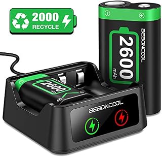 Xbox One Controller Battery Pack, BEBONCOOL Xbox One Controller Charger with 2 x
