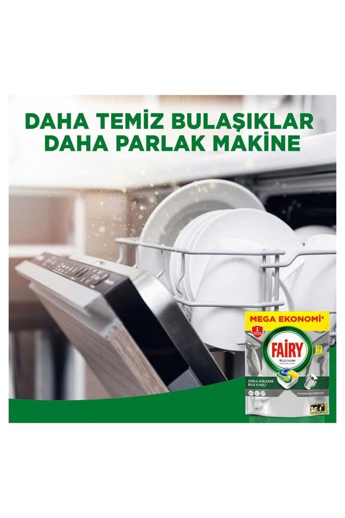 Fairy All in one Platinum Dishwasher Tablets Lemon 72's 4