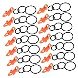 Phantasmia 釣り用ポールホルダーキット – ロッドフックキーパー、ランディングネット、スナップスイベル付き (オレンジ)