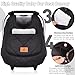 beatoutou Winter Baby Car Seat Cover, Beatoutou Waterproof Winter Infant Carseat Canopy for Boys Girls, Cold Weather Warm Car Seat Covers for Babies, Keeps Babies Warm and Cozy (Black)