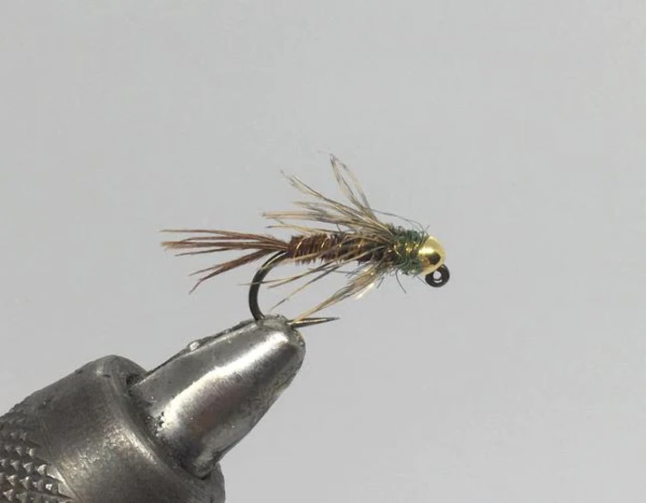 One Dozen(12) Tungsten Beadhead Jig - Pheasant Tail Soft Hackle - Size 14