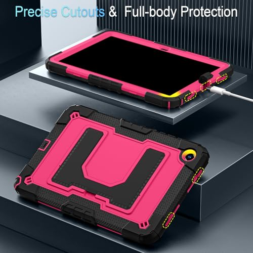 Image of for Samsung Galaxy Tab A11+ /A9+ Case 11 Inch Galaxy Tab A11 Plus Cases,Rugged Heavy Duty Shockproof Protective Cover Samsung A9 Plus Tablet Cases,Black Pink
