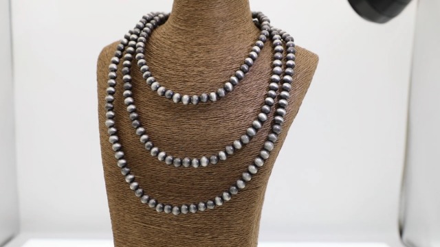 Multi strand Navajo Pearl Necklace Layer Navajo Pearls