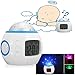 Drillpro Sky Star Night Lighting Lamp,Star Projector-Rotation Light Projection Clock - Music Player With Music Backlight Led Nigh Light Thermometer Calendar for Children Kids Bedroom