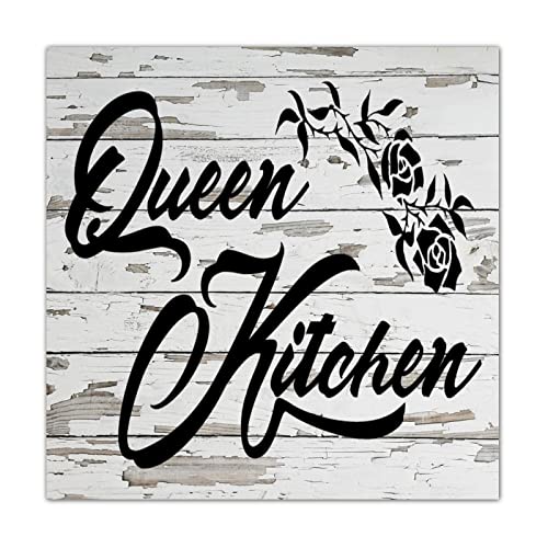 Panneau en bois rustique CustonCares 40x40 cm avec citation amusante pour salon