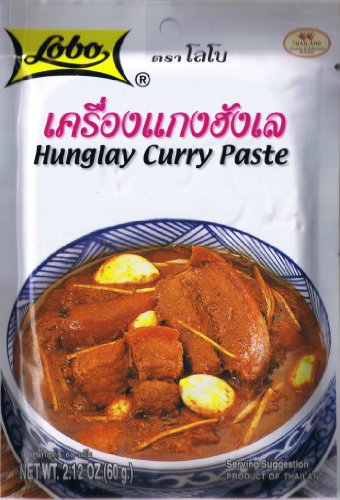 Thai Food Hunglay Curry Paste Lobo Recipe Cuisine Menu Cooking 2.12 oz.(60g.)