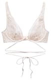 Womens Caged Lace Unlined Bra with Tie