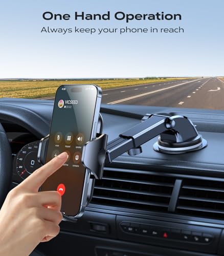 VICSEED [True Strongest Suction] [Pro Rally Racing-Grade] Phone Holders for Your Car 2025 Upgraded Car Phone Holder Mount Truck Stand Cradle for iPhone 16 Pro Max Samsung All Phones, Light Blue