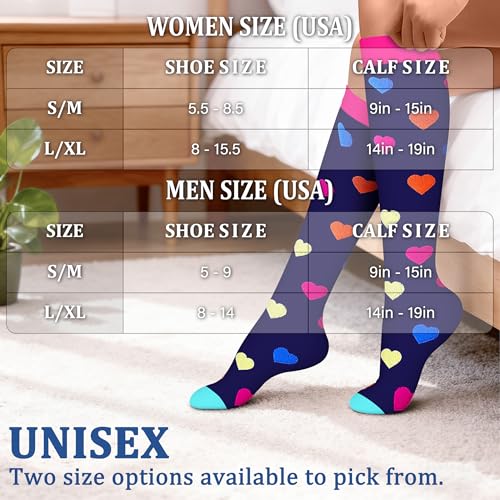 Image of FEYHAY Copper Compression Socks (3 Pairs) 15-20 mmHg Circulation is Best Athletic & Daily for Men & Women, Running, Climbing