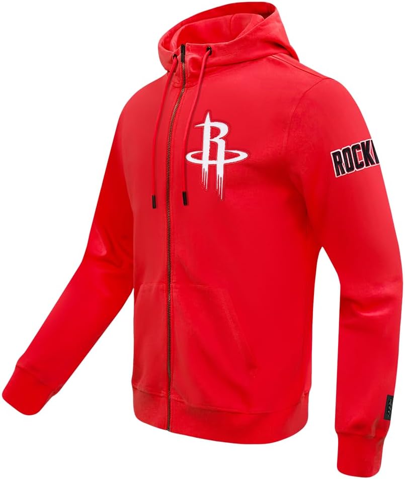 Pro Standard Mens NBA Classic Chenille Cotton Double Knit Full Zip Hoodie - Image 3
