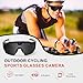 ZEYEHU Smart Camera Glasses for Action Sports, HD Video Recording Glasses with 64GB Memory, Action Audio Camera Sunglasses for Men Women Outdoor(Black)