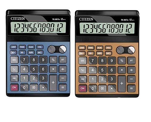 Voice Calculators, Electronic Desktop Calculator with 12 Digit Large Display, AA Battery LCD Display Office Calculator