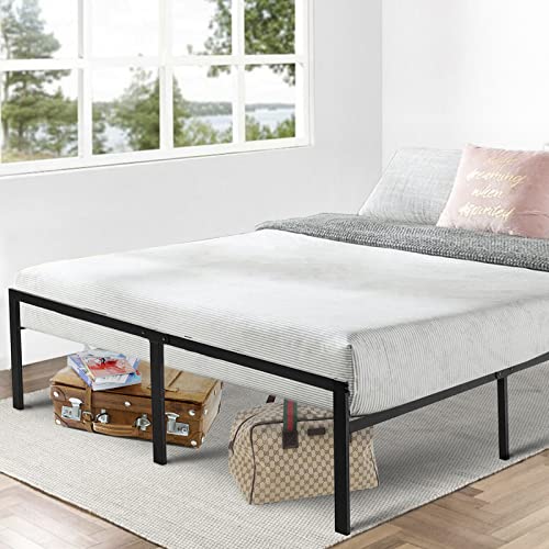 Mofesun Metal Bed Frame Full - Black Metal Platform Bed 14 Inch With Storage, Heavy Duty Easy Assembly No Box Spring Needed (Full) #TOP6