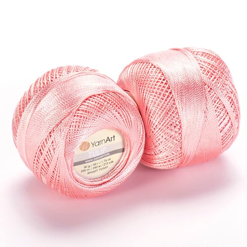 Image of YanrArt Tulip%100 Microfiber Silky Yarn - Suitable for Summer Clothes and Home Accessories Curtains, Runners, Tablecloths - S. Fine(1) Weight Yarn - 1.70 Oz, 273 Yds (418)