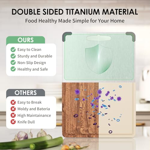 Tabla de cortar rectangular de titanio premium miniatura 4