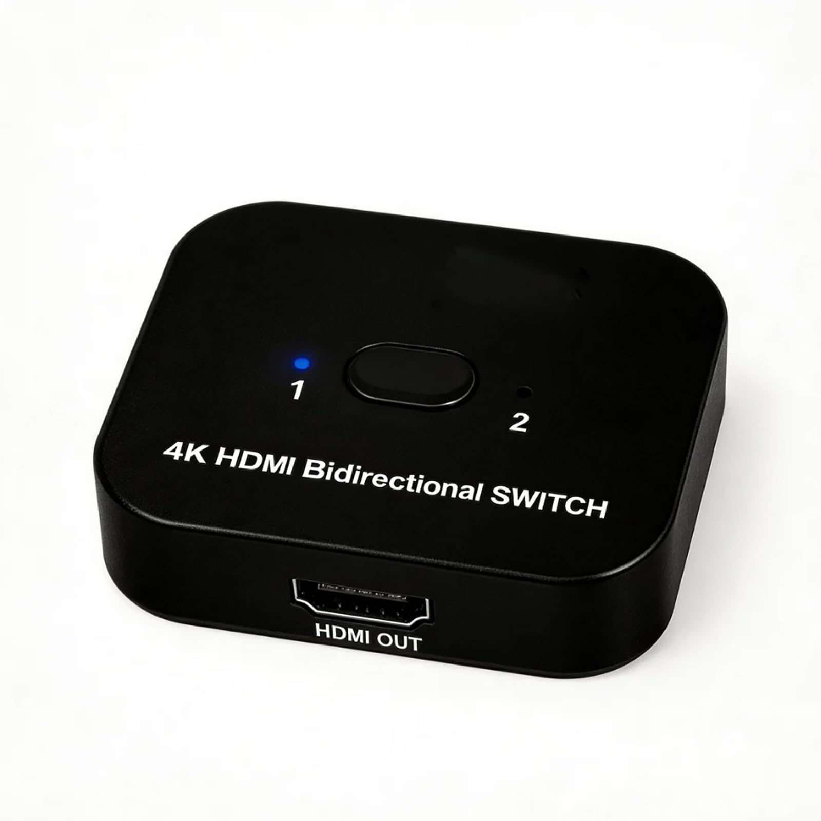 HDMI Switch 2 in 1 Out, HDMI Selector Box for TV/PC/Laptop/DVD/PS4/PS5/Xbox/TV Stick/Gaming Box/Blu-Ray Player/Projector (4K60Hz)