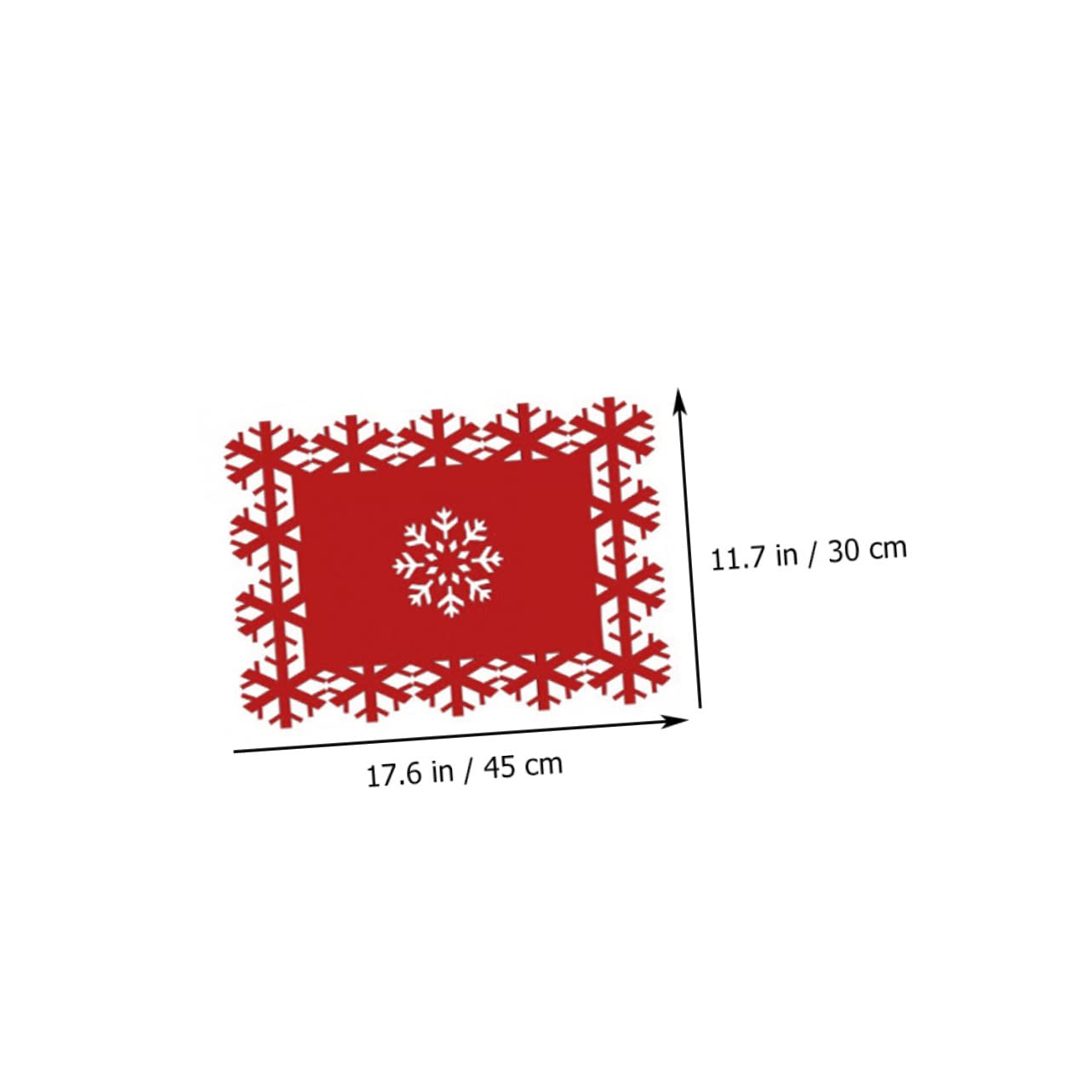 ABOOFAN Lot De 3 Sets De Table De Noël Chemin De Table Flocon De Neige Nappe Décorative pour La Décoration Intérieure 4 Pièces X 3