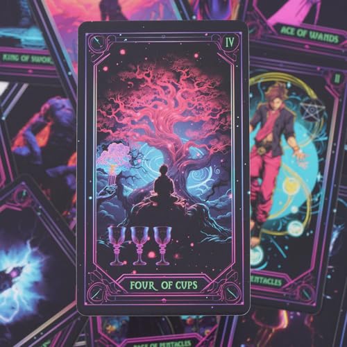 Tarot de Neón 78 Cartas para Principiantes y Fiestas