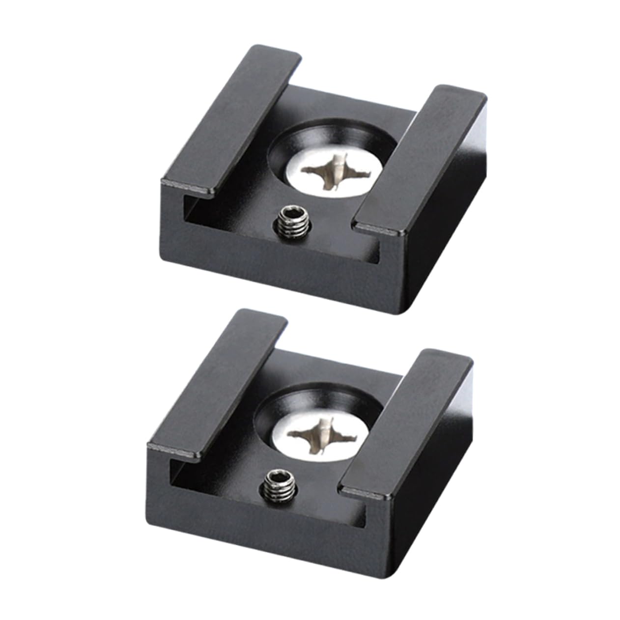 BRIGHTFUFU 2pcs Shoe Flash Adapter Adaptor Cold Shoe Base Bracket Flash Holder Bracket Flash Hot Shoe Mount Adapter Camera Cage Adapter Adapters Tripod Screw Adapter Flash Shoe Mount Black