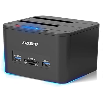 ETZIN HDD Docking Station, USB 3.0 Hard Drive Docking (Black, EPL-YPZ04-S2)