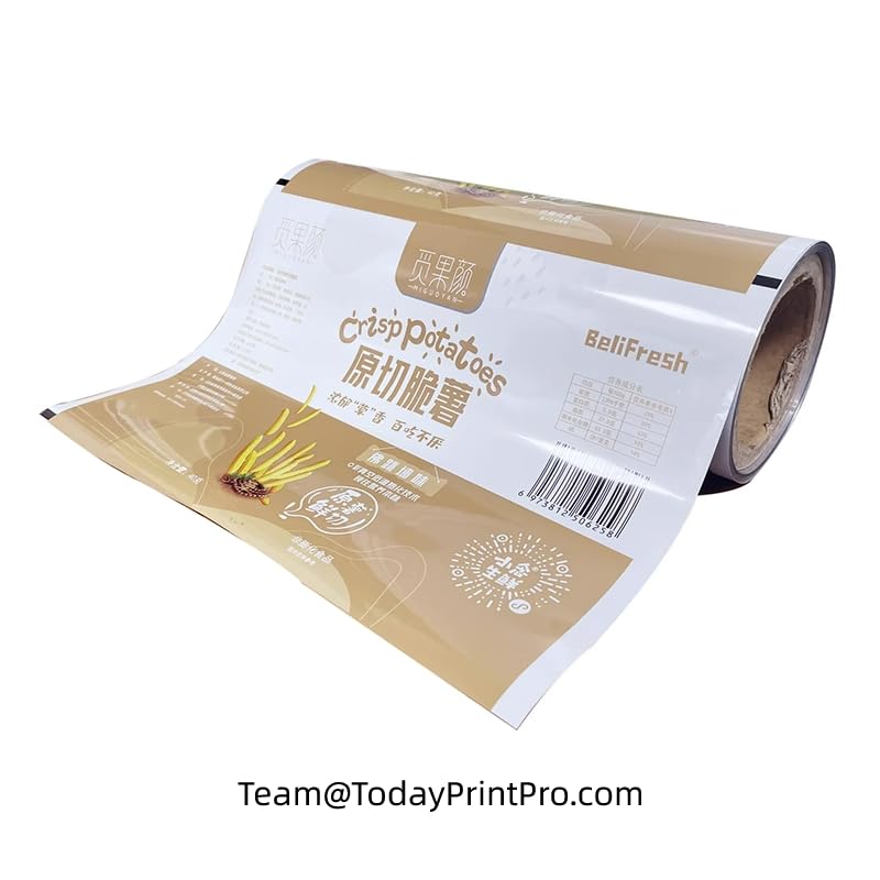 Film di imballaggio per alimenti in alluminio/rotolo laminato stampato in plastica per patatine fritte
