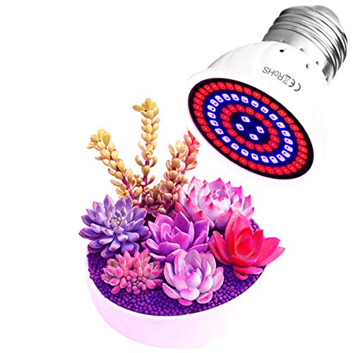 Preisvergleich Produktbild Mobestech 2 STK. E27 Vollspektrum LED Wachsen Glühbirne für Pflanzen Gartenblumen Gewächshaus Hydroponic Wachsen Glühbirne Ersatzbirne - 3W 54 LEDs 5W 60 LEDs