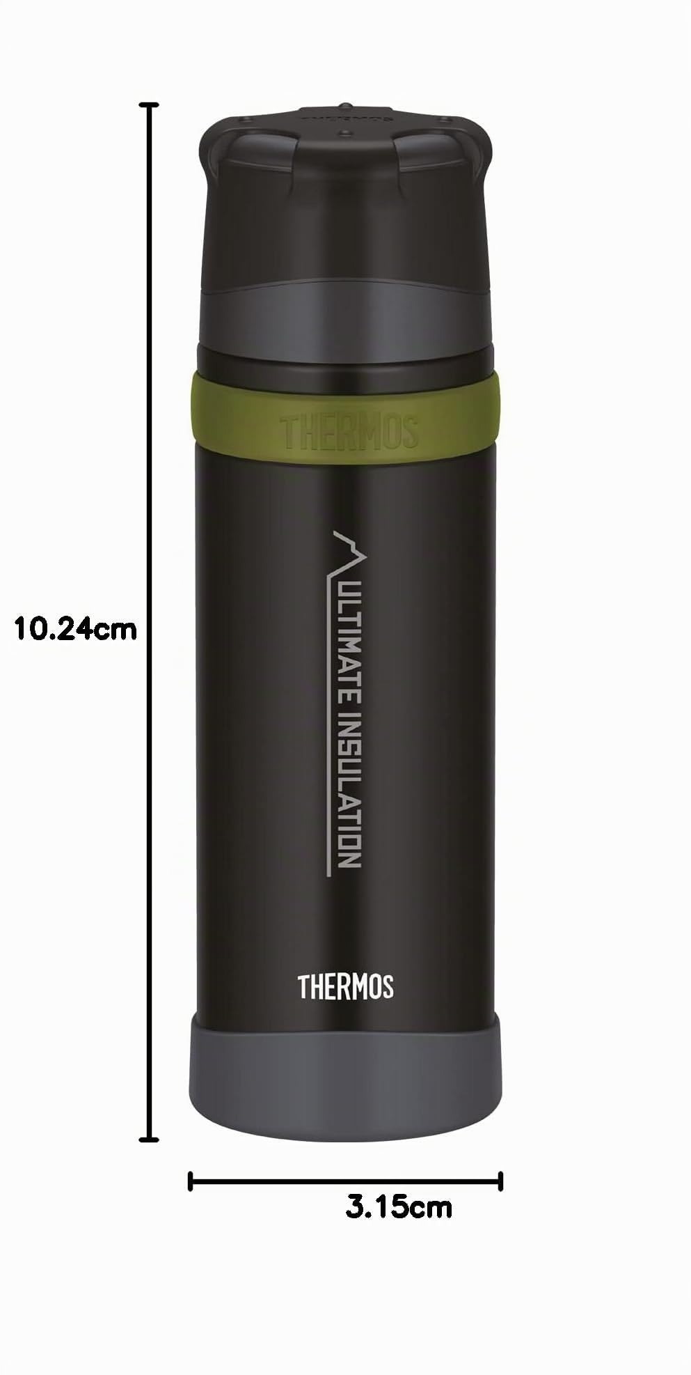 THERMOS Botella, Acero Inoxidable, Charcoal Black Mat, 0,7 Liter
