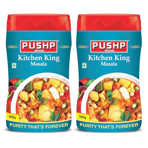 Image of Pushp Brand Kitchen King Masala 500Gm Jar (Pack of 2) | Indian Spice Mix | All Purpose Spice Blend for Everyday Cooking | Kitchen King Masala Powder | Masala for Paneer, Mixed Vegetables, Sabzi, Curry