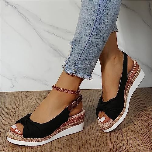 Sandales d'été décontractées FFMA compensées avec boucle cheville - 6