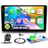 CarPlay e Android Auto senza Fili: Questa radio auto a schermo tactile supporta connessioni senza fili per CarPlay e Android Auto, offrendo accesso istantaneo alle chiamate, mappe, musica e altro. Supporta anche un controllo vocale avanzato attraverso Siri/Goo-gle