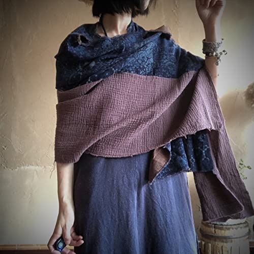 NFYM Women Long Large Scarves Patchwork Fall Spring Cotton Soft Shawl Cape Vintage Floral Wrap Stole4