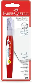 Caneta Corretiva, Corretivo Líquido, Faber-Castell, 9ml, Cartela 1 Caneta