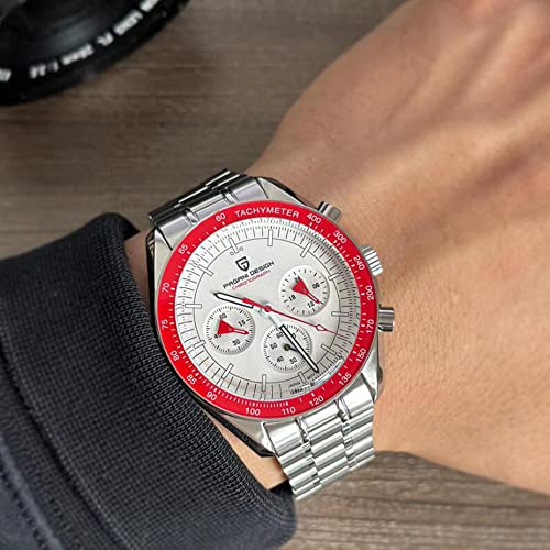 Pagani Design 1701 V3 Men's Chronograph Quartz Dial 40mm VK63 Movement Stainless Steel Mirror Sapphire Watch 100 Metre Water Resistant Sports Watch
