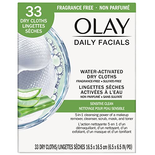 Olay 4 w 1 Sensitive Daily Facial Cloths, 33 ct by Olay